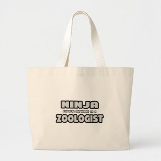 Ninja Cleverly Disguised As A Zoologist Large Tote Bag