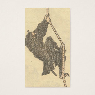 Ninja Climbing a Rope circa 1800s