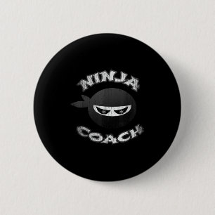 Ninja Coach Multitasking Team Trainer Speaker Gym  6 Cm Round Badge