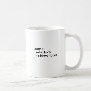 ninja code, script coffee mug
