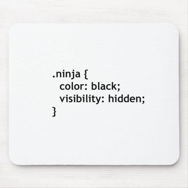 ninja code, script mouse mat (Front)