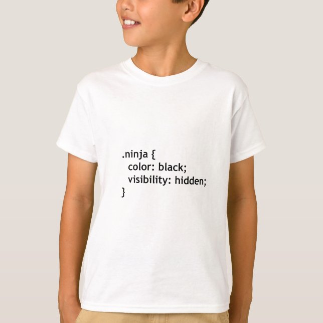 ninja code, script T-Shirt (Front)