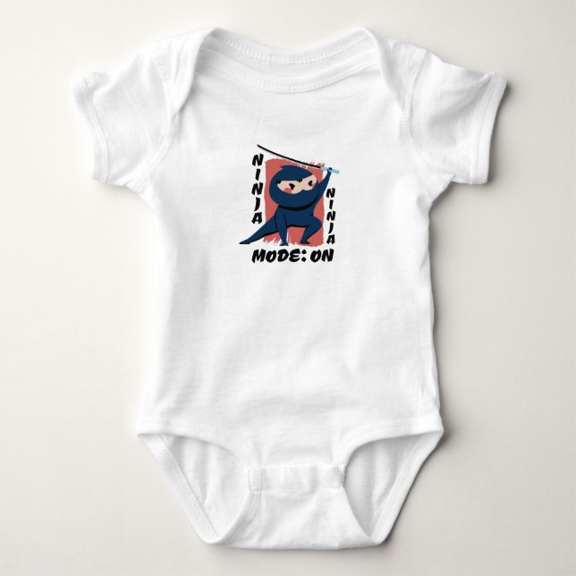Ninja Costume Baby Bodysuit (Front)