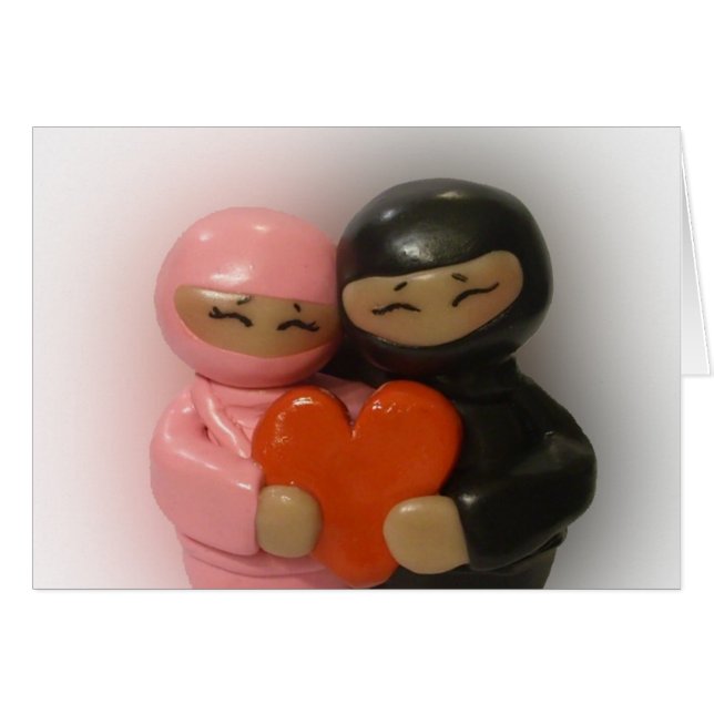 Ninja couple blank card (Front Horizontal)