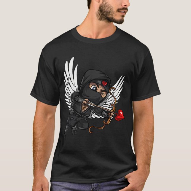 Ninja Cupid Samurai T-Shirt (Front)
