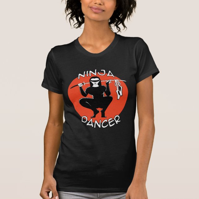 ninja dancer woman fitted t-shirt (Front)