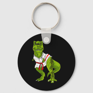 Ninja Dinosaur Martial Arts Funny Judo Karate Dino Key Ring