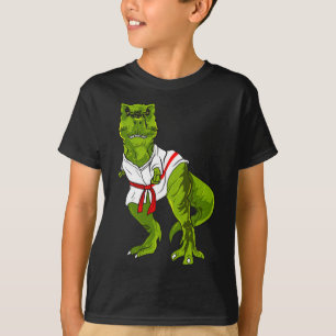 Ninja Dinosaur Martial Arts Funny Judo Karate Dino T-Shirt