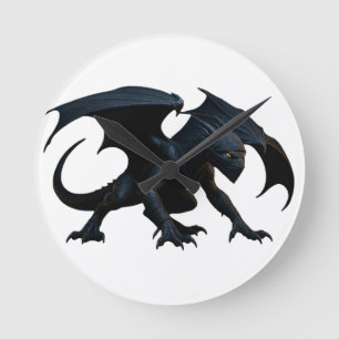Ninja Dragon Round Clock