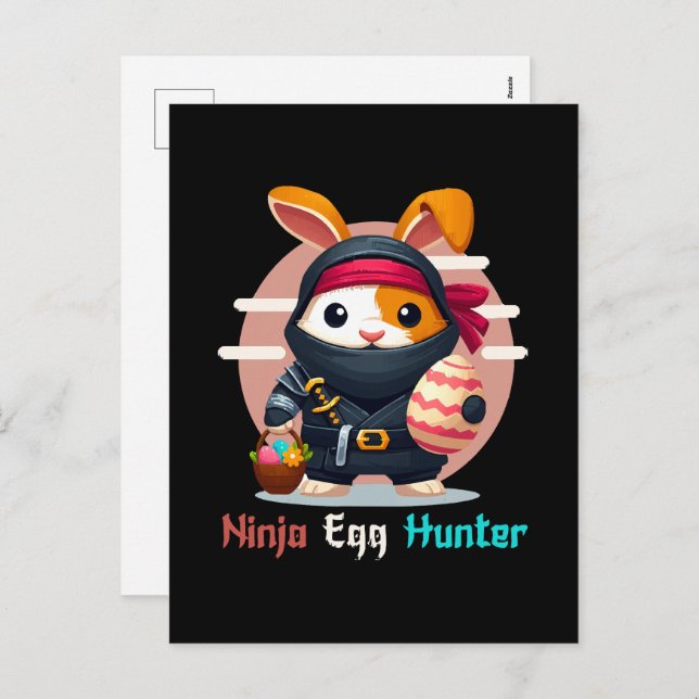 Ninja Egg Hunter Holiday Postcard (Front/Back)