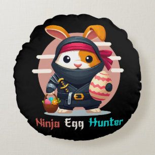Ninja Egg Hunter Round Cushion