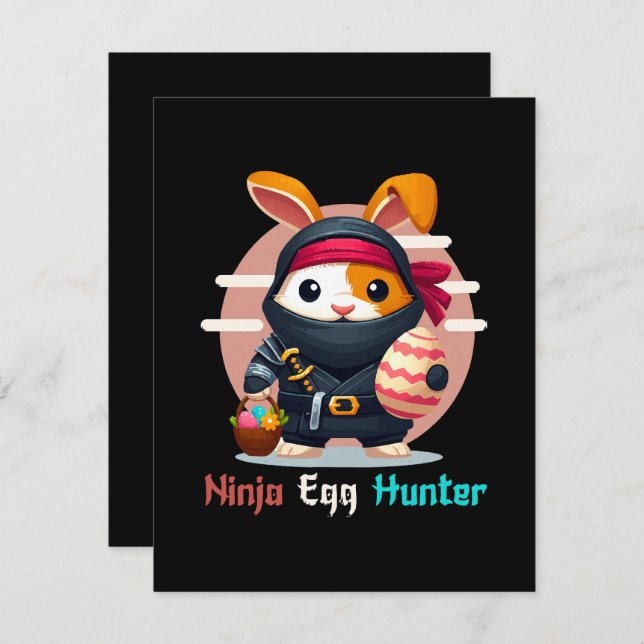Ninja Egg Hunter RSVP Card (Front/Back)