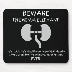Ninja Elephant! Mouse Mat