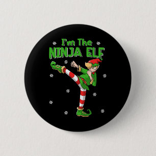 Ninja Elf Karate Taekwondo Martial Arts Mma Christ 6 Cm Round Badge