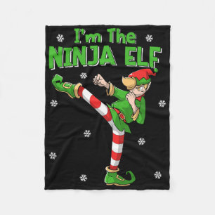 Ninja Elf Karate Taekwondo Martial Arts Mma Christ Fleece Blanket