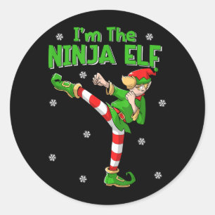 Ninja Elf Karate Taekwondo Martial Arts MMA Classic Round Sticker
