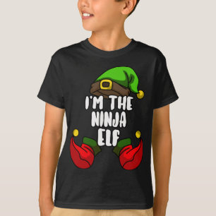 Ninja Elf Matching Family Christmas Party Pajama T-Shirt