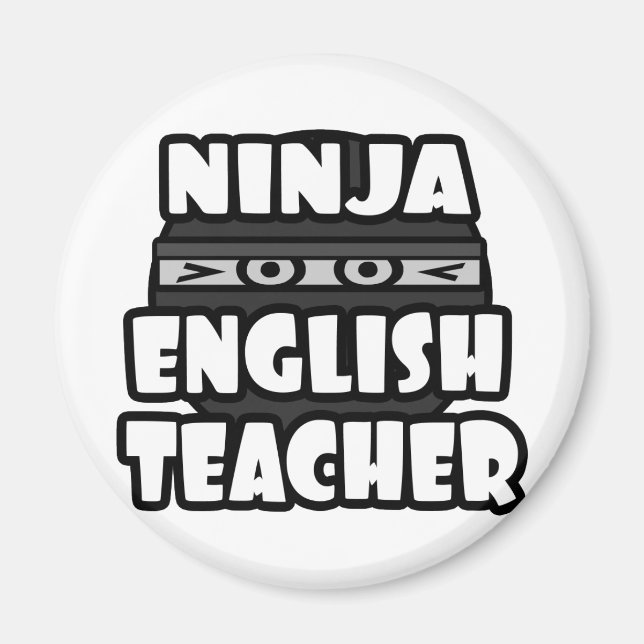 Ninja English Teacher Magnet (Front)