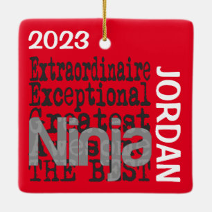 Ninja Extraordinaire CUSTOM Ceramic Ornament
