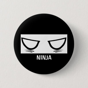 ninja eyes 6 cm round badge