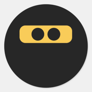 Ninja eyes classic round sticker