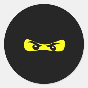 Ninja Eyes Fun Halloween Ninja Costume  Classic Round Sticker