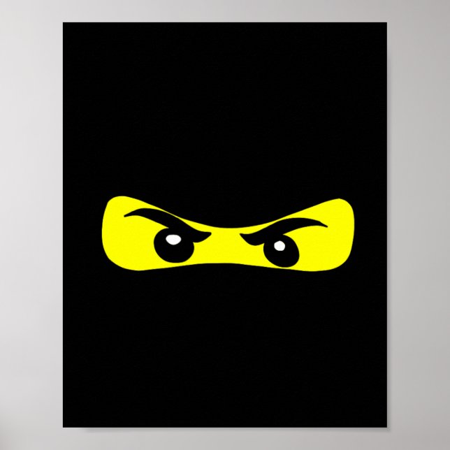 Ninja Eyes Fun Halloween Ninja Costume  Poster (Front)