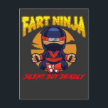 Ninja Fart Humour Karate Silent Farting Joke Postcard<br><div class="desc">Funny Comedian Gift for Farter. Ninja Fart Humour Karate Silent Farting Joke. Fart Ninja Silent But Deadly.</div>