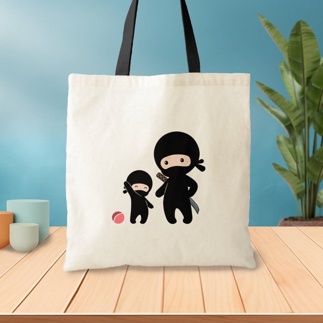 Ninja Father and Kid Tote Bag (Creator Uploaded)