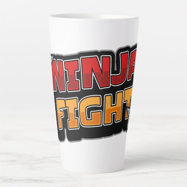 NINJA FIGHT LATTE MUG (Front)