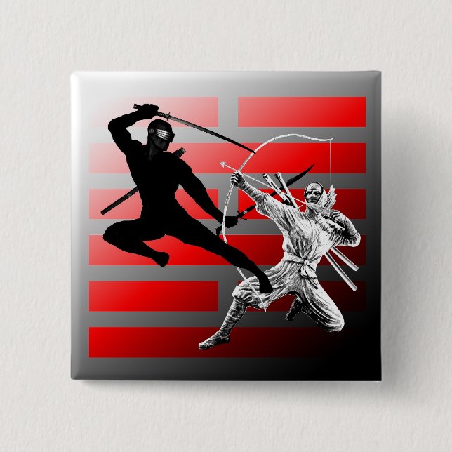 Ninja Fight square Button (Front)