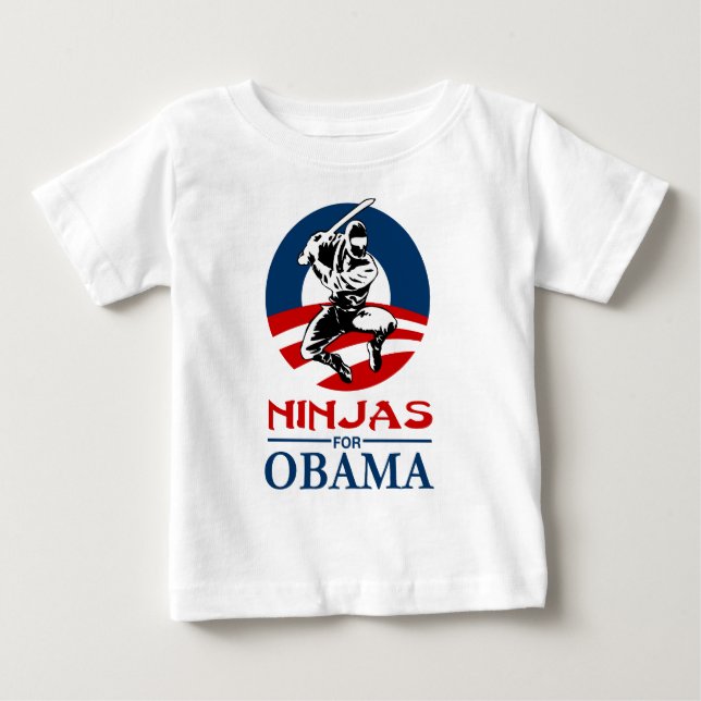 ninja for obama light shirt (Front)