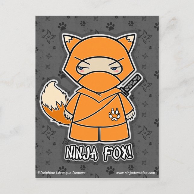 Ninja Fox! Postcard (Front)