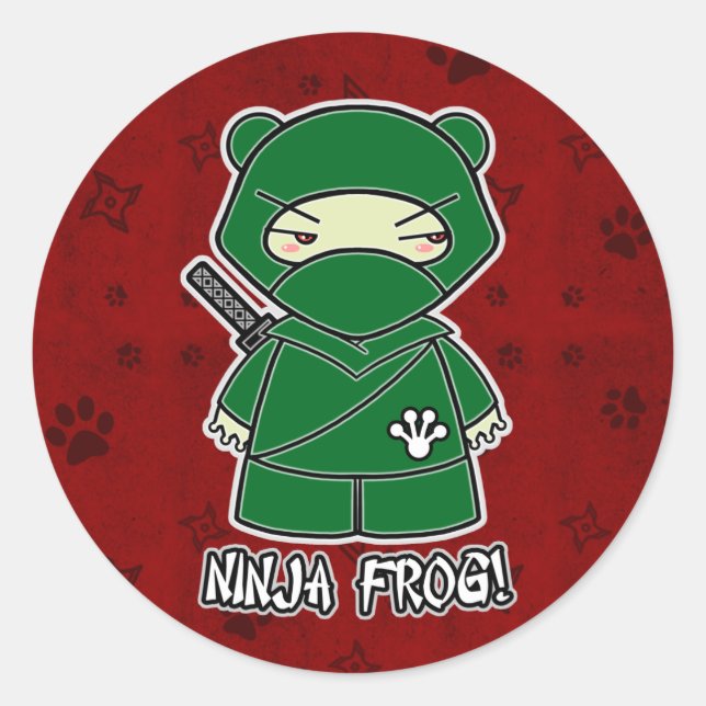 Ninja Frog! In Red Sticker (Front)