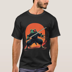 Ninja Frog Warrior – Samurai Katana Anime Fighter T-Shirt