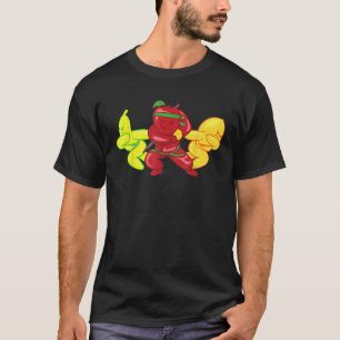 Ninja Fruit Swords Vegan Cool Veggie Eat T-Shirt
