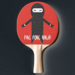 Ninja Funny Cartoon Smack Talk Fun Ping Pong Paddle<br><div class="desc">Ninja Ping Pong Paddle - Try out your ninja moves with this paddle. a funny accessory to your ping pong game.</div>