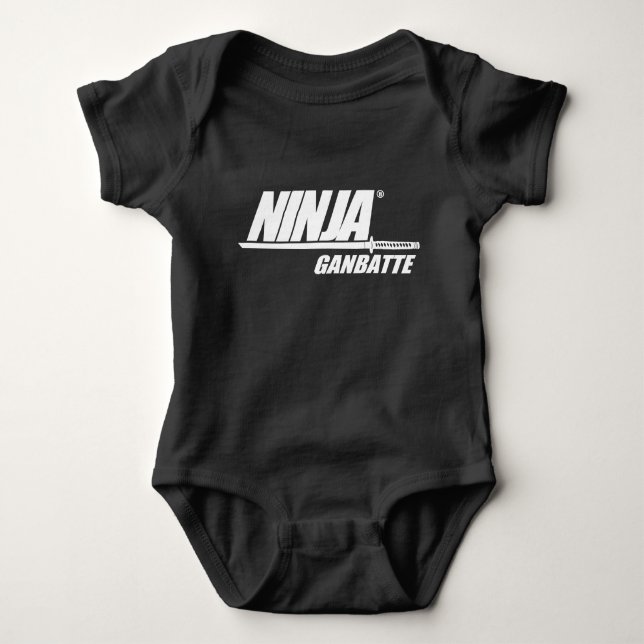 Ninja Ganbatte Baby Bodysuit (Front)