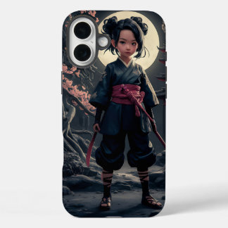 Ninja Girl Art – Dynamic and Fierce Warrior  iPhone 16 Plus Case