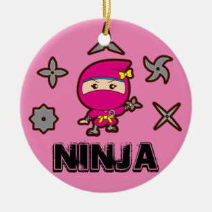 Ninja Girl Ceramic Tree Decoration