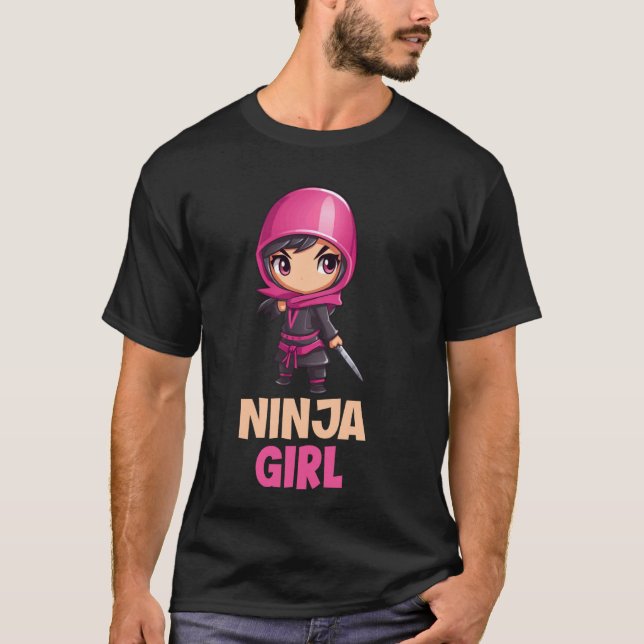 Ninja Girl Funny Birthday Party Themed Bday Girl T T-Shirt (Front)