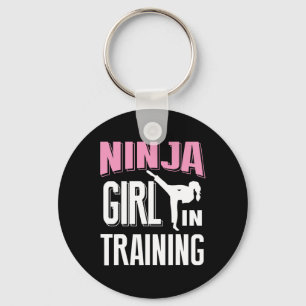 Ninja Girl In Training Karate Taekwondo S For Girl Key Ring