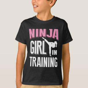 Ninja Girl In Training Karate Taekwondo S For Girl T-Shirt