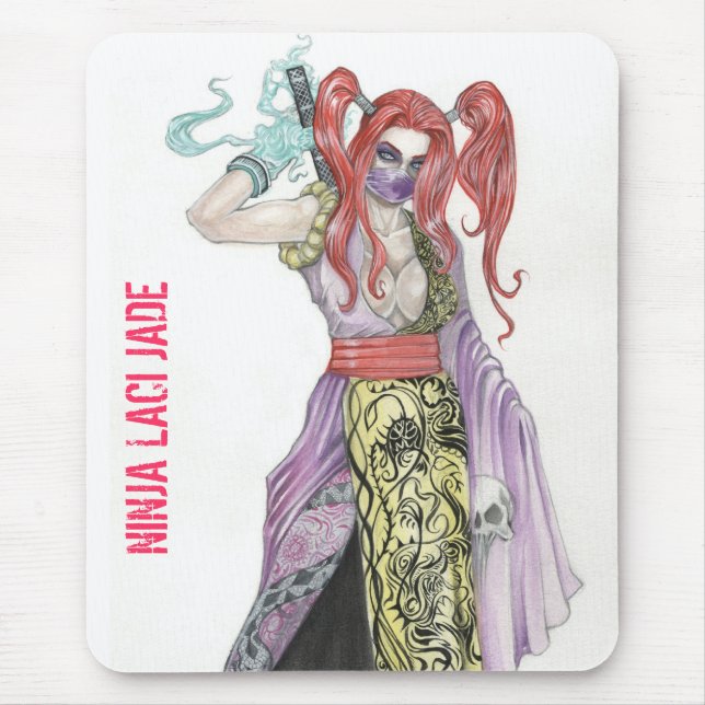 Ninja Girl Laci Jade Mouse Mat (Front)
