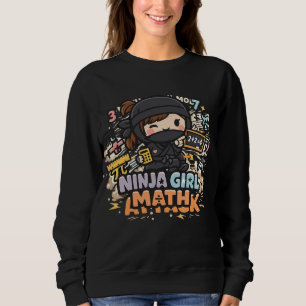 Ninja Girl Math – Math Attack Mode   Diseño divert Sweatshirt