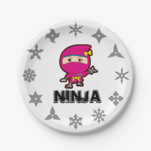 Ninja Girl Paper Plate