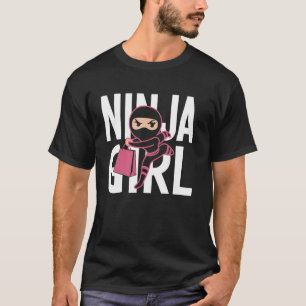 Ninja Girl Shopping Spree Warrior Pink Cute Trendy T-Shirt