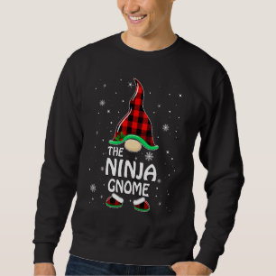 Ninja Gnome Buffalo Plaid Matching Family Christma Sweatshirt
