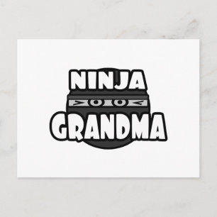 Ninja Grandma Postcard