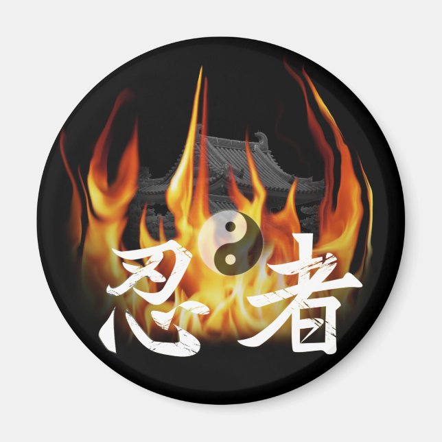 Ninja in Fire Magnet (Front)